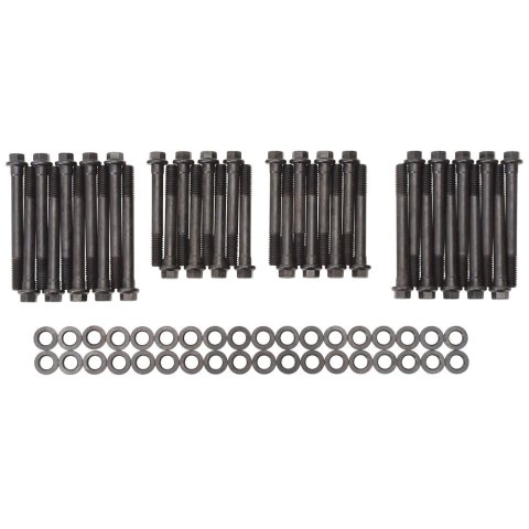 Edelbrock E-Series Head Bolt Kits 85812 Cylinder Bolts, Chromoly, Hex Head, Washers, Chevy, 348, 409, Performer RPM Heads, Kit