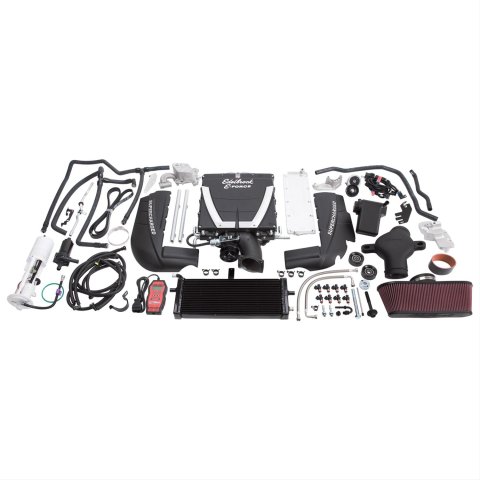 Edelbrock E-Force Corvette C6 Stage 2 Track System Supercharger Kits 1575 System, E-Force, Serpentine, Black Powdercoated, Intercooler, Chevy, 6.2L, Kit
