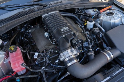 Edelbrock E-Force Camaro V6 Stage 1 Street Legal Supercharger Kits 159950 Supercharger, Street, Eaton TVS R1740, Sepentine, Black Powdercoated, Gen II HFV6, 376 RWHP & 319 RWTQ, Without Tune, Kit