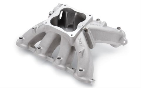 Edelbrock Super Victor Intake Manifolds 2823 Manifold, LS-R, 2-Piece, Single Plane, Aluminum, Satin, 4500 Flange, Each
