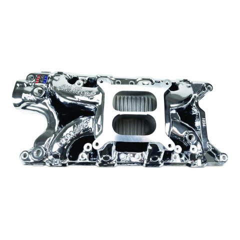 Edelbrock Performer RPM Intake Manifolds 7121-CP Manifold, RPM, Dual Plane, Aluminum, Chrome Plasma Coated, Square Bore, Ford, Small Block, Each