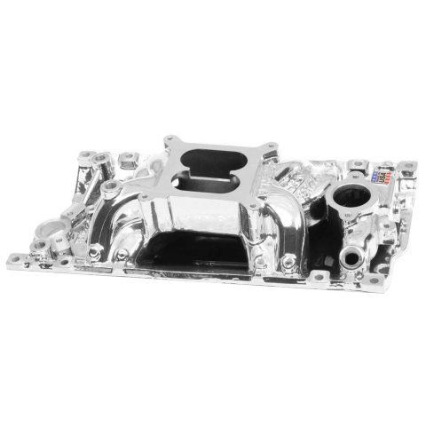 Edelbrock Performer RPM Air-Gap Intake Manifolds 7516-CP Manifold, Air Gap, Dual Plane, Aluminum, Chrome Plasma Coated, Square Bore, Chevy, Vortec/E-Tec, Each