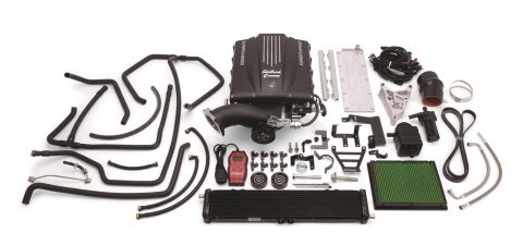Edelbrock E-Force GM Truck and SUV Stage 1 Street Legal Supercharger Kits 1564 Supercharger, E-Force, Eaton Gen VI, Serpentine, Black, Intercooler, Chevy, GMC, 5.3L LS, Automatic, Kit