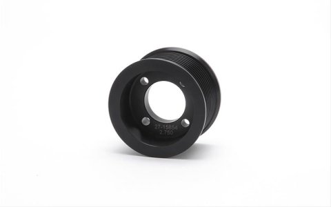Edelbrock E-Force Competition Supercharger Pulleys 15858 Pulley, Enforcer, Aluminum, Black, Serpentine, 10-Groove, 2.625 in. Diameter, Each