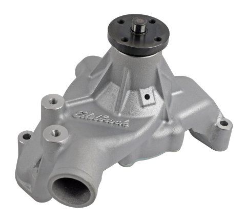 Edelbrock Victor Series High Performance Street Mechanical Water Pumps 88530 Pump, Mechanical, Long, High-Volume, Aluminum, Natural, Counterclockwise, Chevy, 7.4L, Each