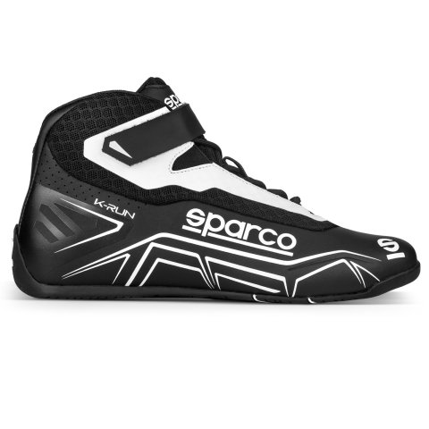Sparco K-Run Driving Shoes 00127138NRGR & Boots, Shoes, Mid-top, Microfiber Outer, Black/Gray, Natural Rubber Outer Sole, European Shoe Size 38, Pair