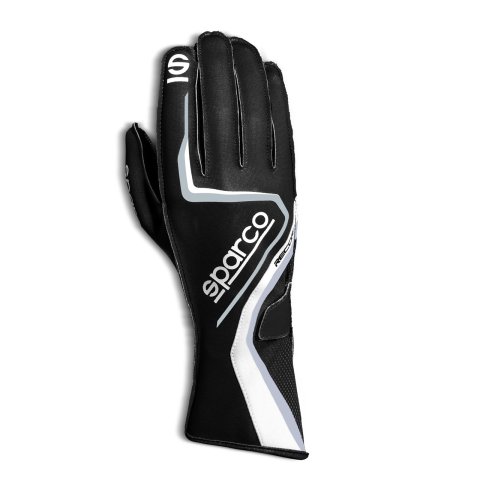 Sparco Record Karting Gloves 00255511NRBI Driving Gloves, Gloves, One Layer, Synthetic, Black/Gray, Large, Pair