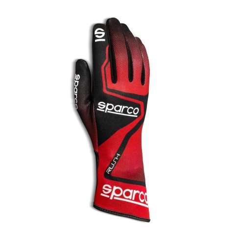 Sparco Rush Karting Gloves 00255606RSNR Driving Gloves, Gloves, One Layer, Polyamide/Cotton, Red/Black, Youth Medium, Pair
