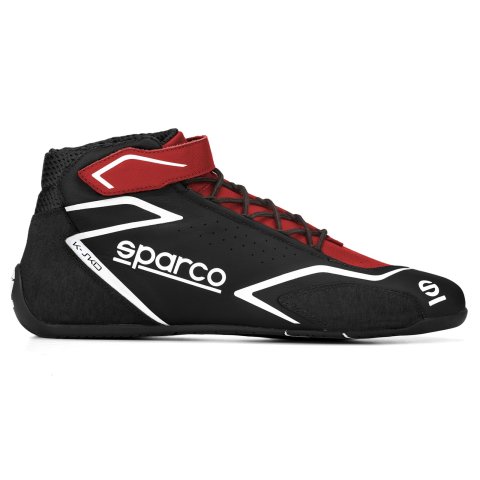 Sparco K-Skid Driving Shoes 00127737RSNR & Boots, Shoes, Mid-top, Leather Outer, Red/Black, Natural Rubber Outer Sole, European Shoe Size 37, Pair