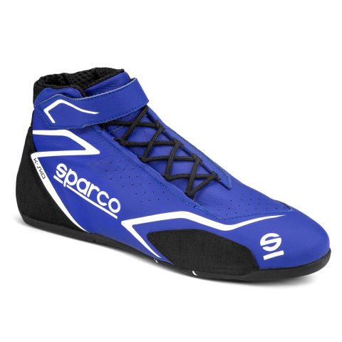 Sparco K-Skid Driving Shoes 00127747BMBI & Boots, Shoes, Mid-top, Leather Outer, Blue/White, Natural Rubber Outer Sole, European Shoe Size 47, Pair