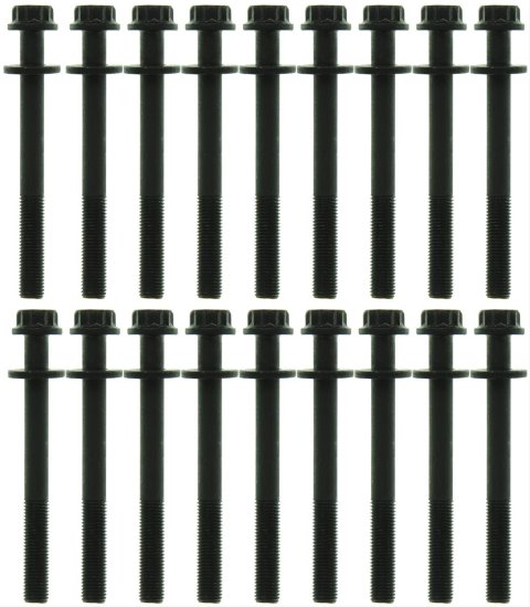 Mahle Original Head Bolt Kits GS33504 Cylinder Fasteners, Kits, Long Bolts Only, Hex, Steel, Black Oxide, Services One Cylinder Head, Chevy, GMC, Hummer, 6.6L Diesel, Kit