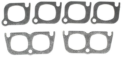 MAHLE Original Header and Exhaust Manifold Gaskets MS19992 CHRYSLER V8 SMALL BLOCK 318, 340, 360 Engines W7, W8, W9 Race Heads with 2" headers, 7 bolts, Three sections to allow for injec