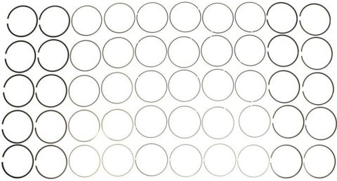 MAHLE Original Piston Rings 302-1189 Ring Set, Plain - Steel Napier THM-13 4.600 Bore x 1.0MM .136 Radial Wall