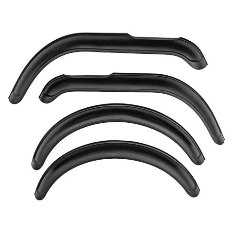 OMIX-ADA Fender Flares 11601.01 Flares, Front and Rear, Thermoplastic, Black, Jeep, Set of 4