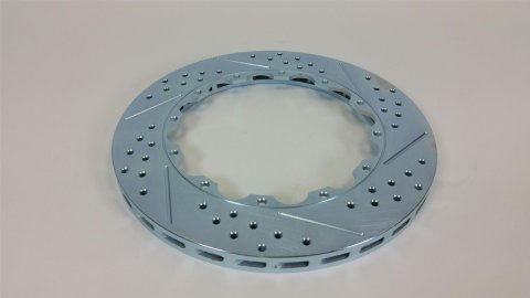 Baer Brakes Replacement Brake Rotors 6910366 Rotor, Vented, Cross-Drilled/Slotted, 14.00 in. Diameter, 0.750 in. Thick, Iron, Zinc plated, Each