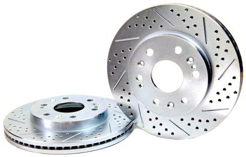 Baer Brakes Claw Performance Rotors 55097-020 Brake Rotor, Front, Drilled and Slotted, Premium, Mill Balanced, Direct Replacement Rotor, Chevy, GMC, Cadillac, Pair