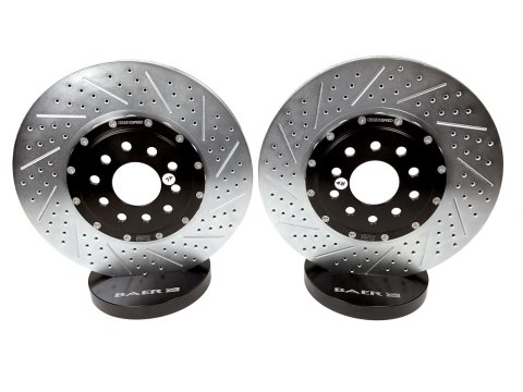 Baer Brakes EradiSpeed+ Brake Rotors 2301066 Rotor, Front, RWD, 13.98 in. O.D., 355 mm O.D., 5 x 4.75 in., 5 x 120 mm, 1.260 in. Thick, Pair