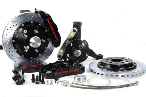 Baer Brakes Claw Pro+ Disc Brake Systems 4301364B Brakes, Pro-Plus System, Front, Cross-Drilled/Slotted Rotors, 6-Piston Calipers, GM, Passenger Car, Kit