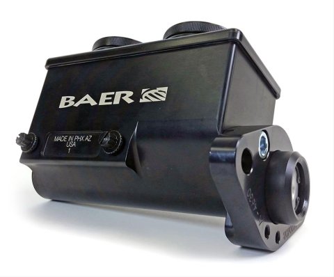 Baer Brakes Remaster Master Cylinders 6801274LP Cylinder, Remaster, Billet Aluminum, Black Anodized, 1.125 in. Bore, Driver Side Ports, Each