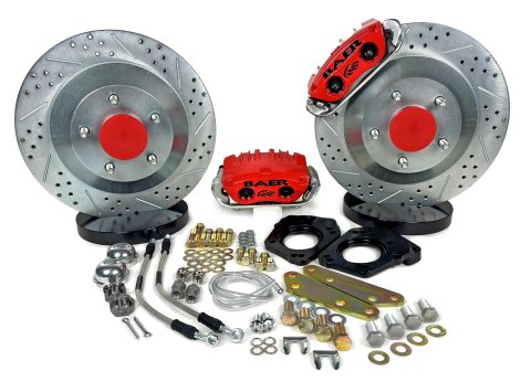 Baer Brakes Classic Disc Brake Kits 4301551R Brakes, Front, Series, Cross-Drilled, Slotted Rotors,Red Calipers, 13 in Rotors, Buick, Chevy, GMC, Oldsmobile, Pontiac, Kit