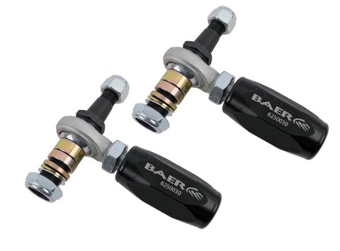 Baer Brakes Tracker Tie Rod Ends for 1988-2013 CORVETTE, 2004-2009 XLR - 3301009 Bump Steer Adjusters, Aluminum Sleeve, Black, Adjustable, GM, Kit