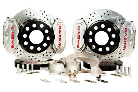 Baer Brakes SS4+ Deep Stage Dual Staging Disc Brake Kits 4262318C Brakes, Staging, Rear, Cross-drilled/Slotted Surface Rotors, Calipers, Ford, Kit