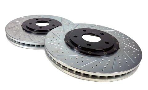 Baer Brakes EradiSpeed+ Brake Rotors 2261044 Rotor, Front, Cross Drilled Slotted, 15.00 in. Diameter, 1.250 in. Thickness, Cast Iron, Zinc Plated, Ford, Pair