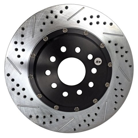 Baer Brakes EradiSpeed+ 1 Brake Rotors 2301054 Rotor, EradiSpeed-Plus 2, Cross-Drilled, Slotted, Iron, Zinc Plated, Front, Pontiac, Pair