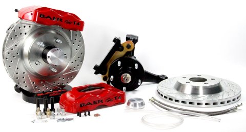 Baer Brakes Track4 Disc Brake Systems for 1982-1992 CAMARO, FIREBIRD - 4301403R Kit, Track4, Front, Cross-drilled/Slotted Rotors, 4-piston Red Powdercoated Calipers, Chevy, Pontiac, Kit