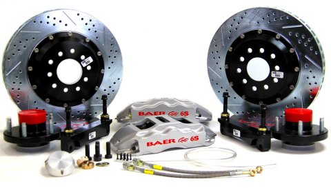 Baer Brakes Claw Extreme+ Disc Brake Systems 4261104S Kits, Extreme Plus Systems, Front, Cross-drilled/Slotted Rotors, 6-piston Silver Calipers, Ford, Mercury, Kit