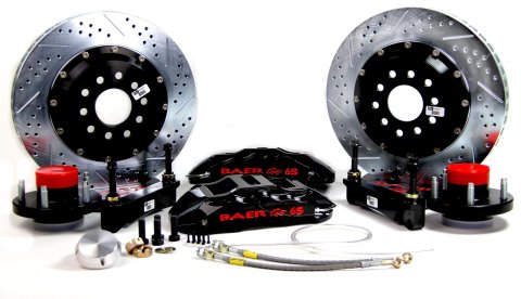 Baer Brakes Claw Extreme+ Disc Brake Systems 4261200B Kits, Extreme Plus Systems, Front, Cross-drilled/Slotted Rotors, 6-piston Black Calipers, Ford, Mercury, Kit