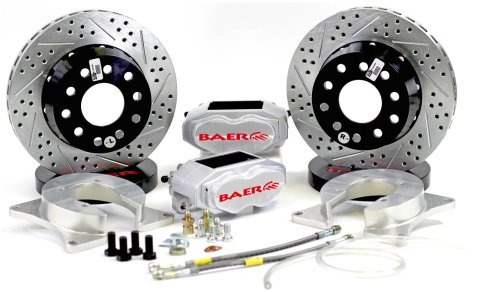 Baer Brakes SS4+ Deep Stage Drag Race Disc Brake Kits 4262321C Brakes, Race, Rear, Cross-drilled/Slotted Rotors, 4-piston Calipers, Ford, Kit
