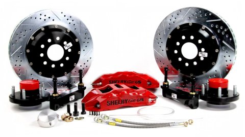 Baer Brakes Claw Extreme+ Disc Brake Systems 4261151R Kits, Extreme Plus Systems, Front, Cross-drilled/Slotted Rotors, 6-piston Red Powdercoated Calipers, Ford, Kit