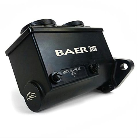 Baer Brakes Remaster Master Cylinders 6801272LP Cylinder, Remaster, Billet Aluminum, Black Anodized, 0.937 in. Bore, Driver Side Ports, Ford, GM, Each
