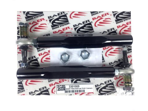 Baer Brakes Tracker Tie Rod Ends 3301005 Bump Steer Adjusters, Aluminum Sleeve, Black, Adjustable, GM, Kit