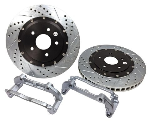 Baer Brakes EradiSpeed+ 1 Brake Rotors 2301053 Rotor, EradiSpeed-Plus 2, Drilled, Slotted, Iron, Zinc Plated, Front, Cadillac, Chevy, Pair