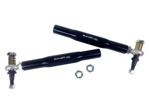 Baer Brakes Tracker Tie Rod Ends 3301016 Bump Steer Adjusters, Aluminum Sleeve, Black, Adjustable, GM, Kit