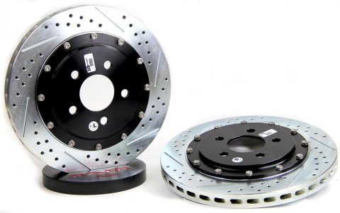 Baer Brakes EradiSpeed+ Brake Rotors 6910868 Rotor, Front, Cross Drilled Slotted, 14.00 in., Left, Replacement for EradiSpeed-Plus Kit, Each