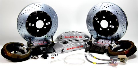 Baer Brakes Claw Extreme+ Disc Brake Systems for 2009-2011 F-150 - 4262691S Kits, Extreme Plus Systems, Rear, Cross-drilled/Slotted Rotors, 6-piston Silver Powdercoated Calipers, Ford, Kit