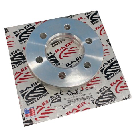 Baer Brakes 0.5 inch Wheel Spacers 2000038 Spacer, Billet Aluminum, 0.500 in. Thick, 6 x 4.5", Pair