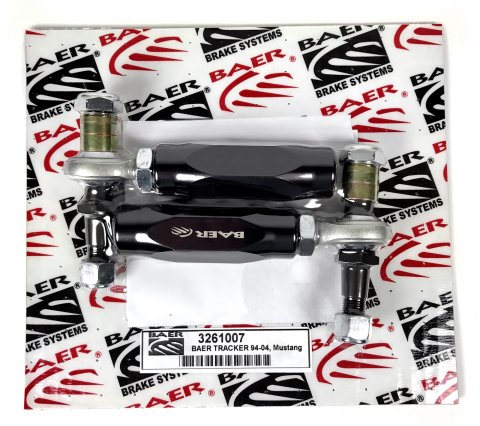 Baer Brakes Tracker Tie Rod Ends for 1994-2004 MUSTANG - 3261007 Bump Steer Adjusters, Aluminum Sleeve, Black, Adjustable, Ford, Kit