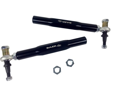 Baer Brakes Tracker Tie Rod Ends 3301013 Bump Steer Adjusters, Aluminum Sleeve, Black, Adjustable, GM, Kit