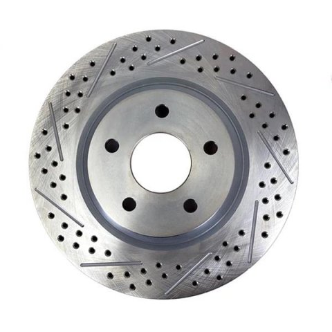 Baer Brakes Replacement Brake Rotors 6910078 Rotor, Vented, Cross-Drilled/Slotted, 11.35 in. Diameter, 0.810 in. Thick, Iron, Zinc plated, Each