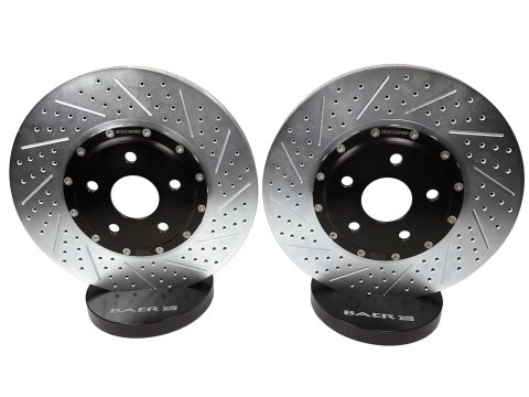 Baer Brakes EradiSpeed+ Brake Rotors 2301061 Rotor, EradiSpeed-Plus, Cross-Drilled, Slotted, Cast Iron, Zinc Plated, Front, Chevy, Pair