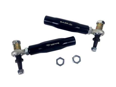 Baer Brakes Tracker Tie Rod Ends 3301002 Bump Steer Adjusters, Aluminum Sleeve, Black, Adjustable, GM, Kit