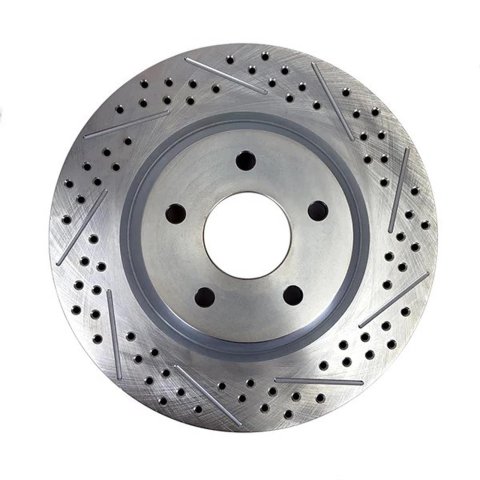 Baer Brakes Replacement Brake Rotors 6919627 Rotor, Replacement, Vented, 2.780 in. Center, Cross-Drilled/Slotted, 12.00 in. OD, 5 x 4.75 in., Iron, Zinc Plated, 1-Piece, Left, Each