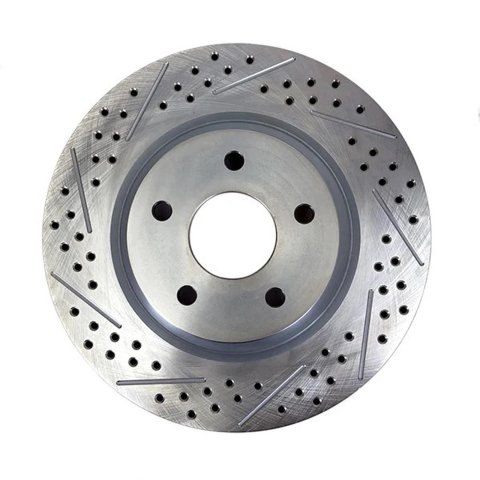 Baer Brakes Replacement Brake Rotors 6929633 Rotor, Replacement, Vented, 3.065 in. Center, Cross-Drilled/Slotted, 12.00 in. OD, 5 x 4.75 in., Iron, Zinc Plated, 1-Piece, Right, Each