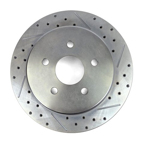 Baer Brakes Replacement Brake Rotors 6911145 Rotor, Replacement, Vented, 3.000 in. Center, Cross-Drilled/Slotted, 13.00 in. OD, 5 x 5.50 in., Iron, Zinc Plated, 1-Piece, Left, Each