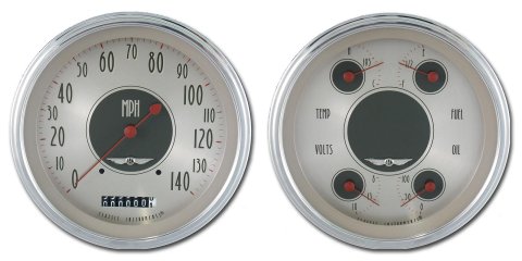Classic Instruments All-American Nickel Series Gauge Sets AN52SLC Kit, Analog, All-American, Speedometer Plus 4 In-One, Kit