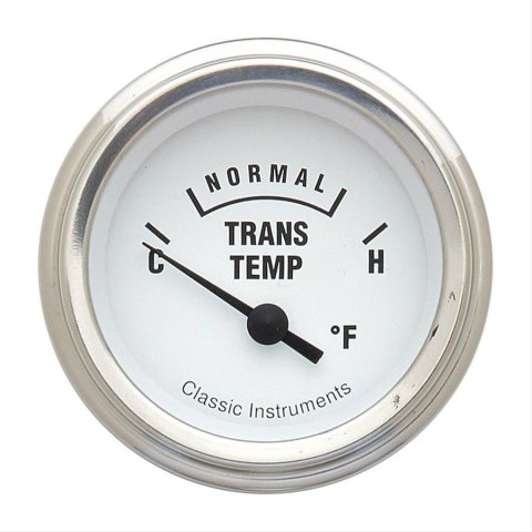 Classic Instruments White Hot Series Gauges WH27SLC Gauge, Series, Transmission Temperature, 140-280 degrees F, 2 1/8 in, Face, Analog, Electrical